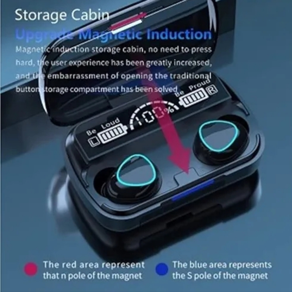 M10 Noise Cancelling Bluetooth Earbuds And Power Bank With LED Display - Picture 9 of 13